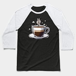 Hot coffee cup with clouds Baseball T-Shirt